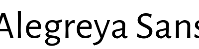 Alegreya Sans