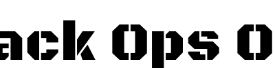 Black Ops One
